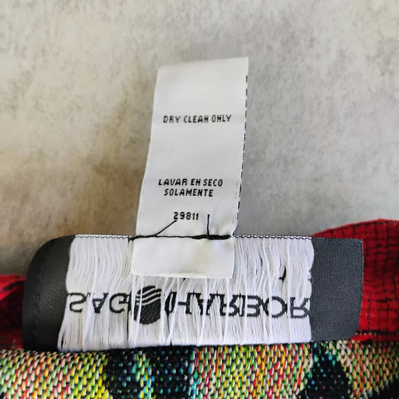 Vintage Sag Harbor Gold Red Tapestry Artsy Boho Button Up Jacket Size 12 Petite - Picture 8 of 12